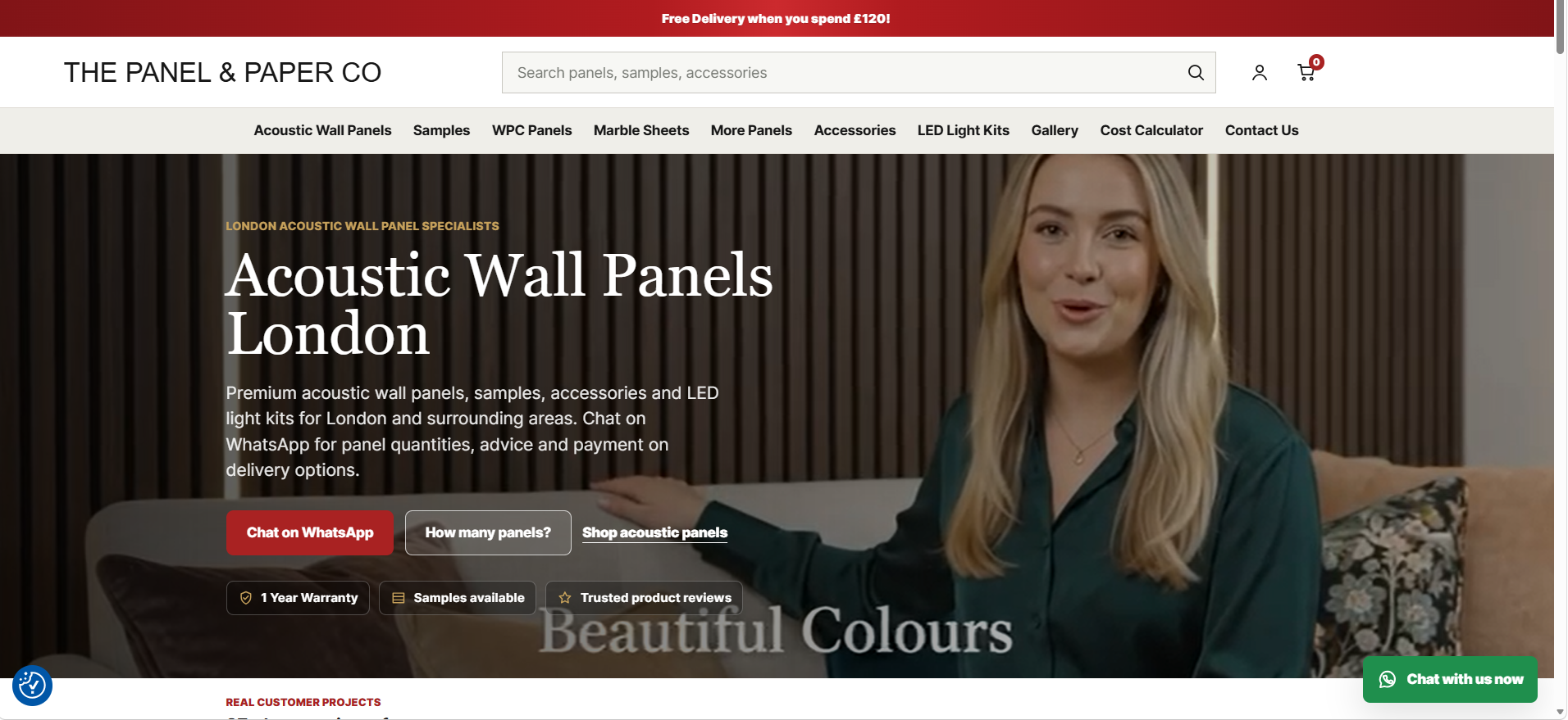The Panel and Paper Co website screenshot